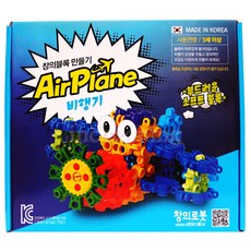 e창의스쿨 창의블록세트 비행기 소프트블록 만들기, 1개