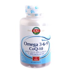 Kal 오메가 3-6-9 CoQ-10 소프트젤, 60개입, 1개, 60정