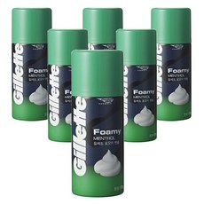 질레트 포오미 멘솔 쉐이빙 폼, 175g, 6개