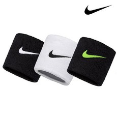 나이키 스우시 손목아대 2개 AC2286-010, 블랙, 1세트