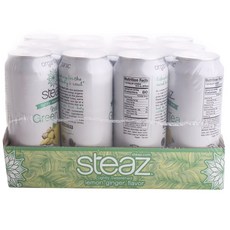 스티즈 라이틀리 스위튼드 아이스드 그린 티 473ml, 12개, 레몬 진저(Lemon Ginger)
