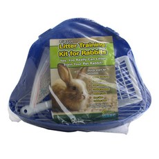 Critter Ware 이지 리터 토끼용 트레이닝 키트 화장실, 1개, Blue+White