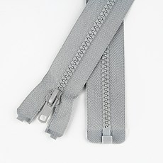 JSTrading 60cm 플라스틱 점퍼지퍼 비슬론 22컬러 (3호), 17 그레이, 1개