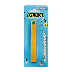 [OLFA]올파 SAB-10B 30도 커터날 9mm(10개입), 1개