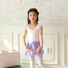 국산 유아/주니어 로즈쉬폰 발레스커트(퍼플)상의 레오타드제외