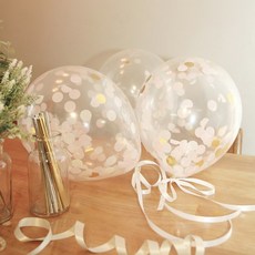 파티조엘 로즈골드 컨페티 풍선, 로즈골드 풍선1개