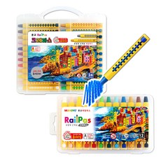 문교 최고급 레일 크레파스, 12색