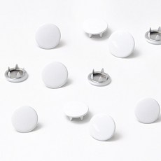 뚜껑 가시도트 단추 11mm 가시단추 가시메, 화이트, 1세트