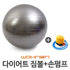 WOHNEN 다이어트짐볼, 짐볼(은색)45cm(펌프O)