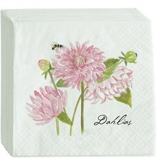 Sullivans 베버리지 냅킨 일회용냅킨 핑크 달리아, 16개입, 1개