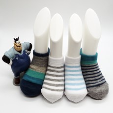 발가락보따리 유아동 미끄럼방지양말 스트라이프 스니커즈 4개세트
