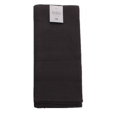 Design Imports 블랙 와플 디쉬타월 키친크로스 45.7 x 71.1cm, 1개