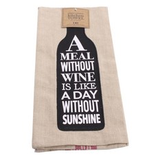 Design Imports 와인 & 선샤인 임벨리쉬드 디쉬타월 키친크로스 45.7 x 71.1cm, 혼합 색상, 1개