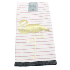 Design Imports 골든 프린티드 디쉬타월 키친크로스 45.7 x 71.1cm, Flamingo, 1개