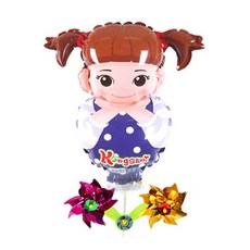 스마일컴퍼니 캐릭터 바람개비 막대풍선, 콩순이 모형 막대풍선