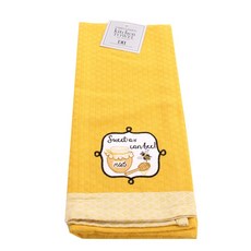 Design Imports 스위트 애즈 캔 비 임벨리쉬드 디쉬타월 키친크로스, Sweet As Can Bee, 1개