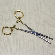 [못난이손] 겸자 솜 넣는 가위 집게가위 톱니가위, 겸자(골드), 1개