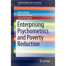 Enterprising Psychometrics and Poverty Reduction Paperback, Springer