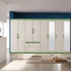 해해동동 라라 옷장/투서랍(단품)시리즈(수도권무료배송), 반문장(거울+옷봉2)-그린