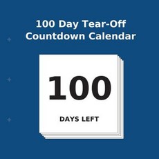 100 Day Tear-Off Countdown Calendar Paperback, Transcripture International
