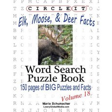 Circle It Elk Moose and Deer Facts Word Search Puzzle Book Paperback, Lowry Global Media LLC