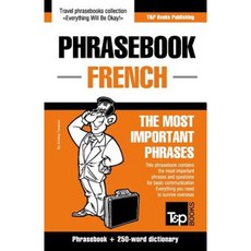 English-French Phrasebook and 250-Word Mini Dictionary Paperback, T&p Books