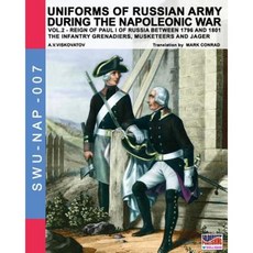 Uniforms of Russian Army During the Napoleonic War Vol.2: The Infantry Grenadiers Musketeers & Jagers Paperback, Soldiershop