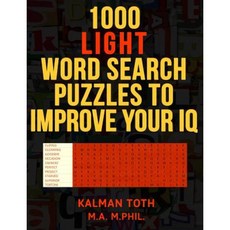1000 Light Word Search Puzzles to Improve Your IQ Paperback, Createspace Independent Publishing Platform