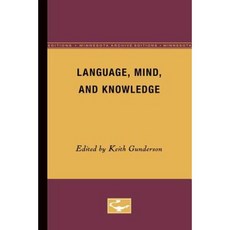 Language Mind and Knowledge Paperback, Univ of Chicago Behalf of Minnesota Univ Pres