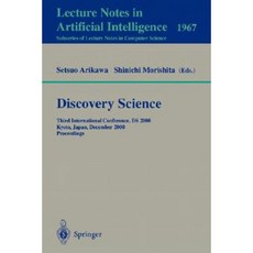 Discovery Science: Third International Conference DS 2000 Kyoto Japan December 4-6 2000 Proceedings Paperback, Springer