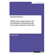 Martial Status Social Support and Psychological Well-Being Among Low-Income Mothers in Rural Area Paperback, Grin Publishing