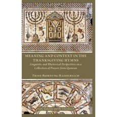 Meaning and Context in the Thanksgiving Hymns: Linguistic and Rhetorical Perspectives on a Collection of Prayers from Qumran Hardcover, SBL Press