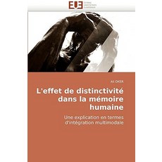 L'Effet de Distinctivite Dans La Memoire Humaine Paperback, Editions Universitaires Europeennes
