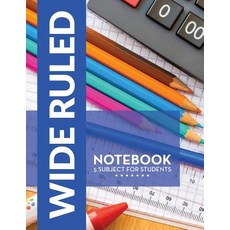 Wide Ruled Notebook - 5 Subject for Students Paperback, Dot Edu