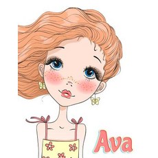 Ava: Personalized with Name Journal Notebook Diary 105 Lined Pages Large Size Book 8 1/2" X 11" Paperback, Createspace Independent Publishing Platform