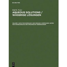 Data for Inorganic and Organic Compounds. Daten Fur Anorganische Und Organische Verbindungen Hardcover, de Gruyter