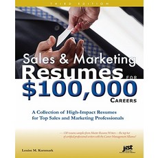 Sales & Marketing Resumes for $100 000 Careers Paperback, Jist Publishing