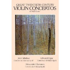 Great Twentieth-Century Violin Concertos in Full Score Paperback, Dover Publications