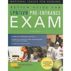 Review Guide for LPN/LVN Pre-Entrance Exam [With CDROM] Paperback, Jones & Bartlett Publishers