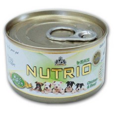 뉴트리오 강아지 간식캔, 닭고기+소고기 혼합맛, 100g, 1개