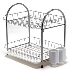 스텐 식기건조대 2단 PP, 1개