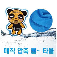 PCM 스포츠 쿨 타올 수건 압축 타월 스포츠타올제작 등산 골프 낚시 조깅 수련회 캠프 캠핑, 블루, 1개