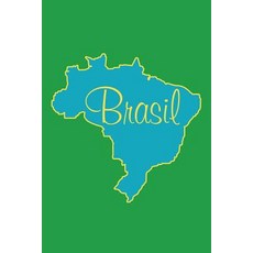 Brasil - Green Blue & Yellow Lined Notebook with Margins (Brazil): 101 Pages Medium Ruled 6 X 9 Jou..., Createspace Independent Publishing Platform