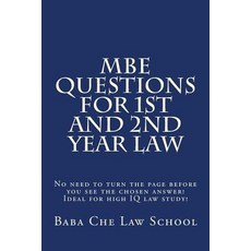 MBE Questions for 1st and 2nd Year Law: No Need to Turn the Page Before You See the Chosen Answer! Ide..., Createspace Independent Publishing Platform