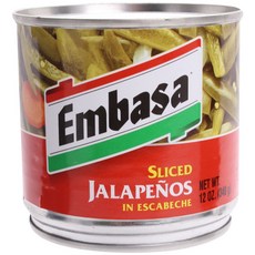 Embasa 슬라이스드 할라피뇨 인 이스케비체, 340g, 1개