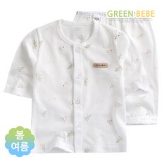 그린베베 영아용 여름용 토끼고미 쟈가드내의(7부)