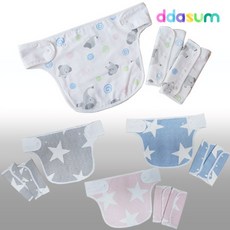 따숨 아기띠 침받이세트 가슴/어깨침받이, 그레이별, 1개