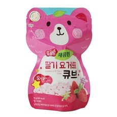 사용 x 오가닉스토리 요거트큐브 3종 10+1, 딸기 + 요거트 혼합맛, 16g