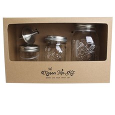 더블유앤피 메이슨 자 푸어 스파우트 4종 세트, 1개, 8oz 1개 + 16oz 1개 + 32oz 1개