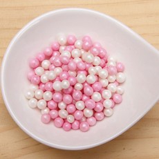 달곰베이킹 스프링클 펄구슬 핑크n화이트, 20g, 1개